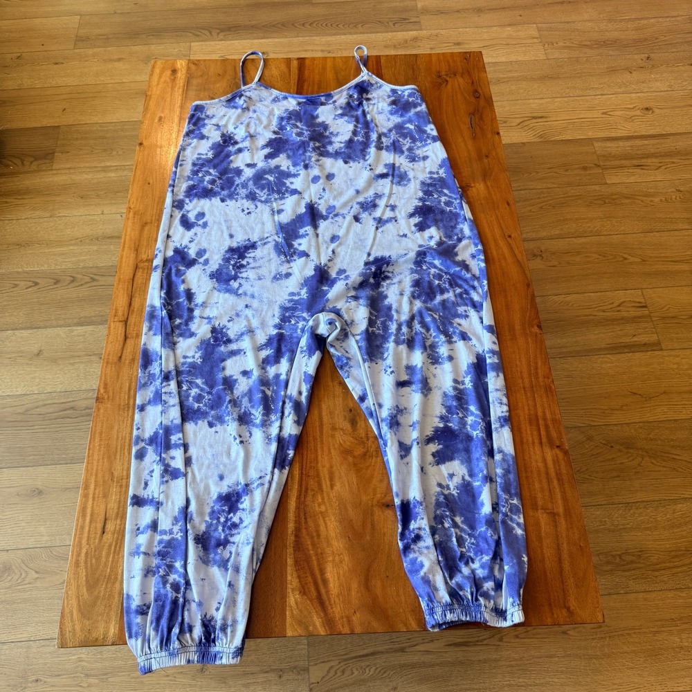 Tik Tok Shop Women's Purple Tie Dye Jumpsuit Size XXL